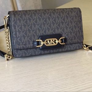 Michael Kors Heather Brown, Black Crossbody Bag
